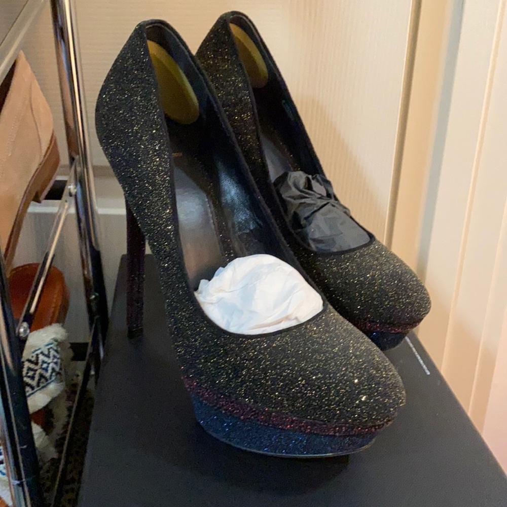 Brian Atwood Platform Sparkle Heels
